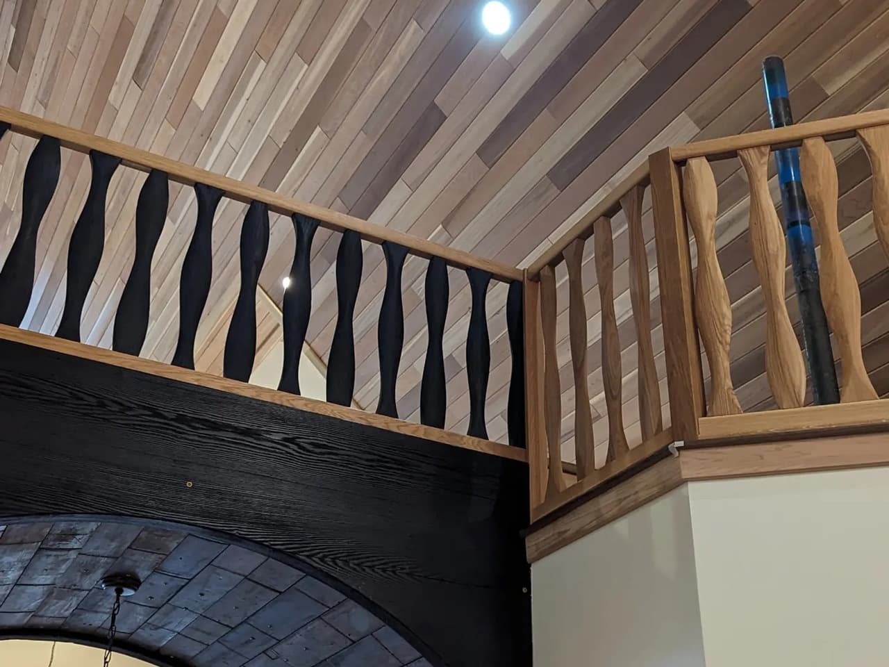 Custom Woodwork: Custom Wood Railing